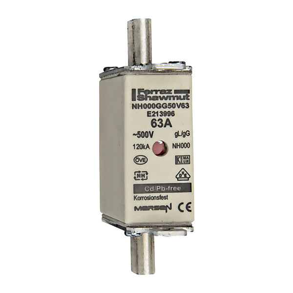 Mersen NH-Sicherungseinsatz SF Gr.000 gG 63A/500VKM NH000GG50V63